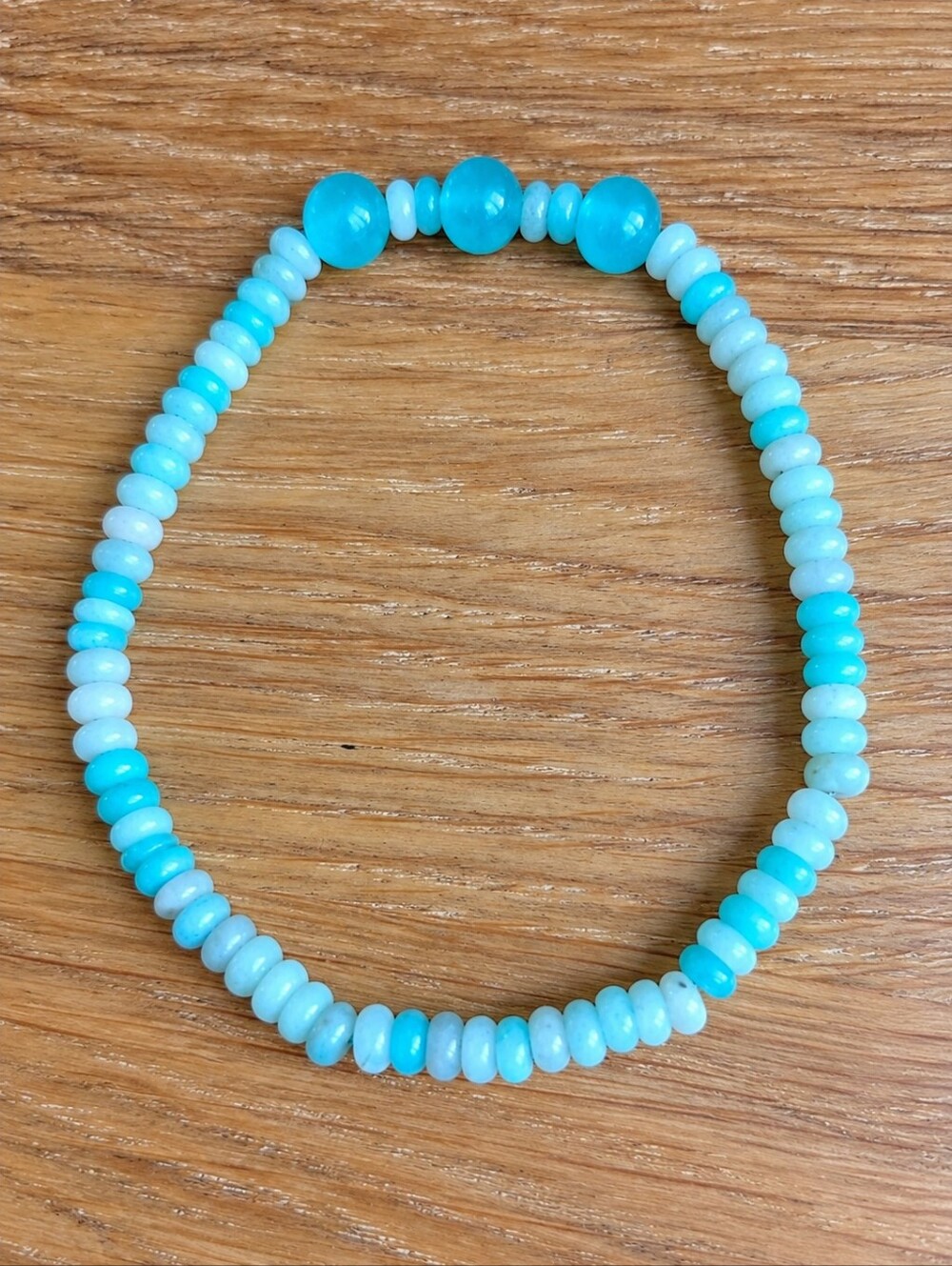 Amazonite Beaded Stretch Bracelet | Handmade